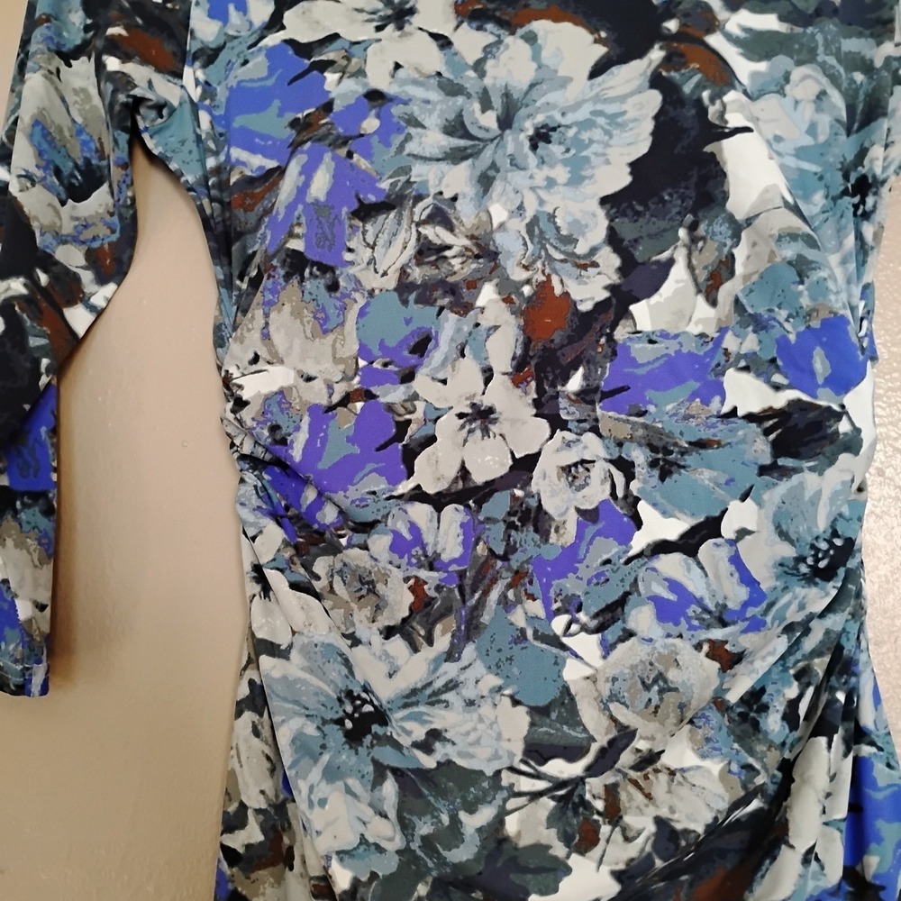 Reiss Dress Medium Zizzi Colorful Floral Runch Bodycon Stretch Capsule Designer - Picture 4 of 16